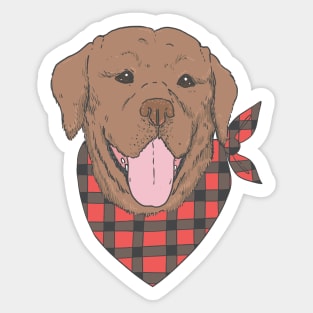 good boy - chocolate labrador retriever dog Sticker